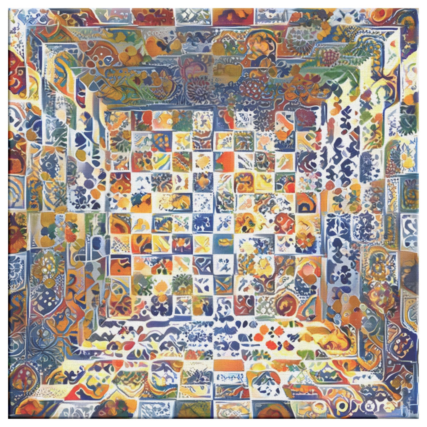 AI Generated Room, Abstract Mosaic Room Painting