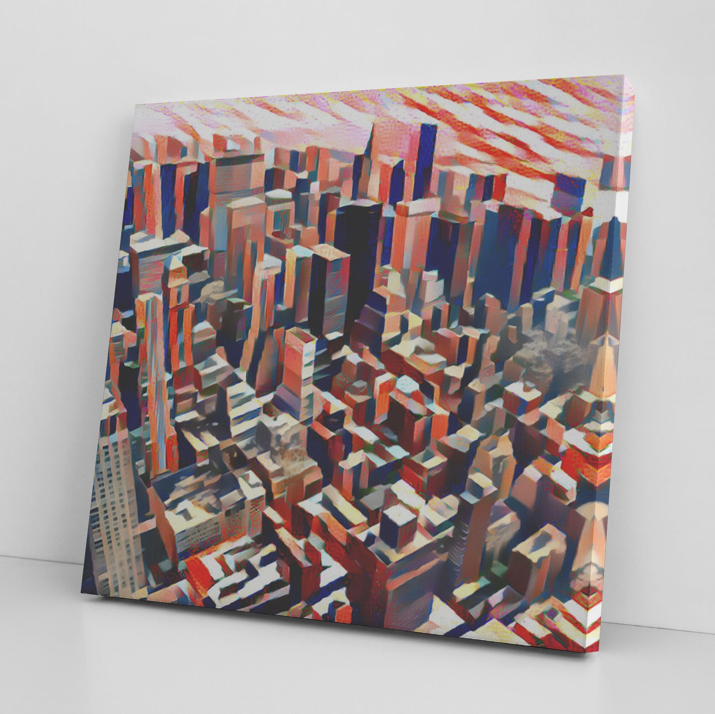 Abstract NYC Skyline, NYC From Above, AI Art