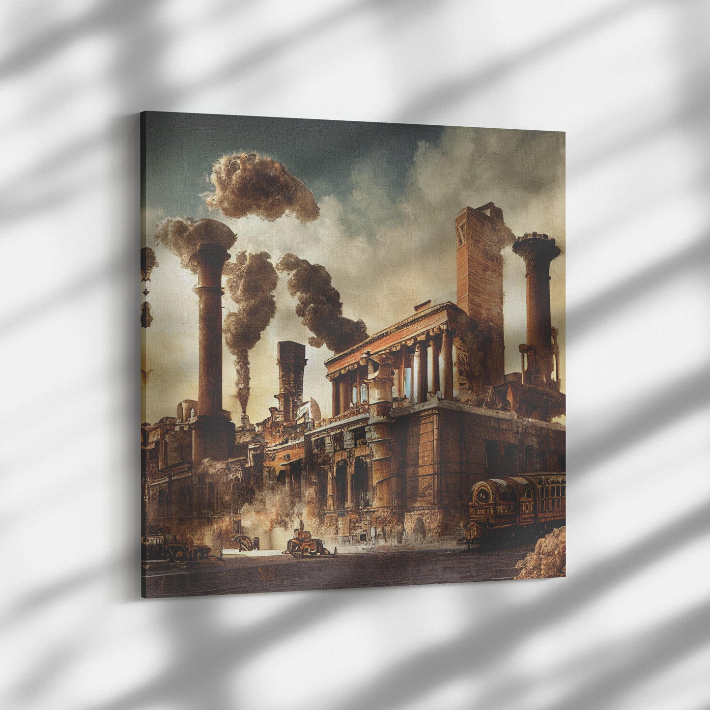 Ancient Rome Steampunk Cityscape, AI Generated Art
