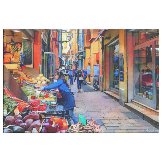 Bologna Streets Painting, AI Generated Art