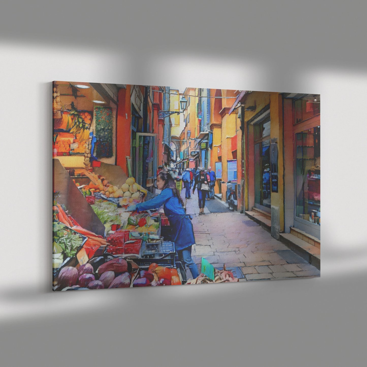 Bologna Streets Painting & Landscape, AI Generated Art