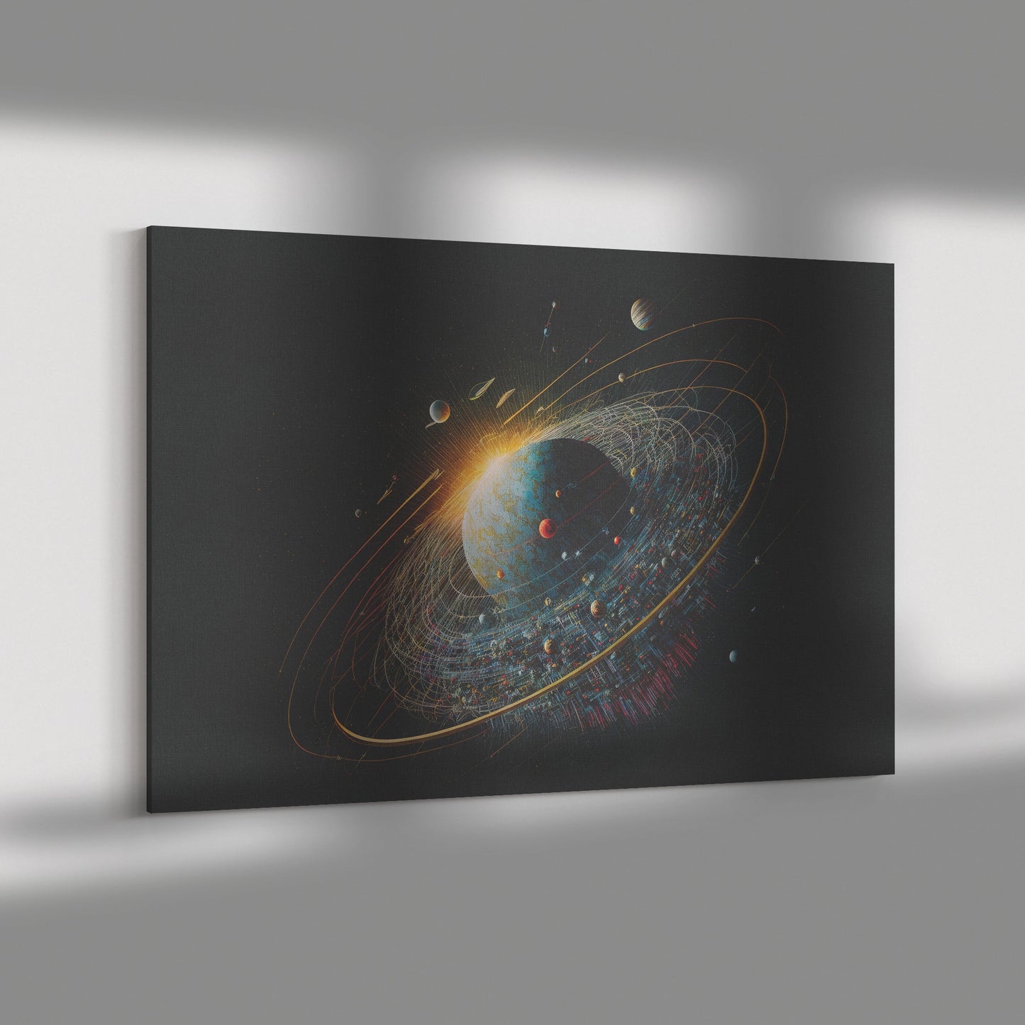 Galaxy Concept Art, Solar System Space Print, Midjourney AI Art