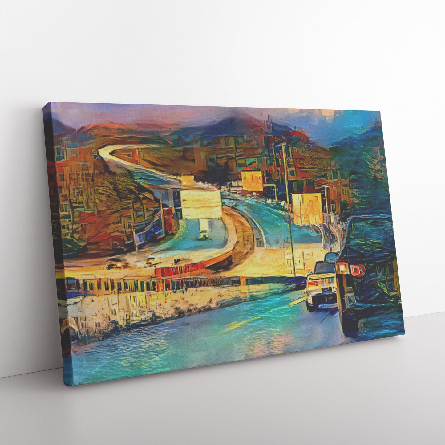 Highway Art, Impressionist Highway Landscape, AI Art