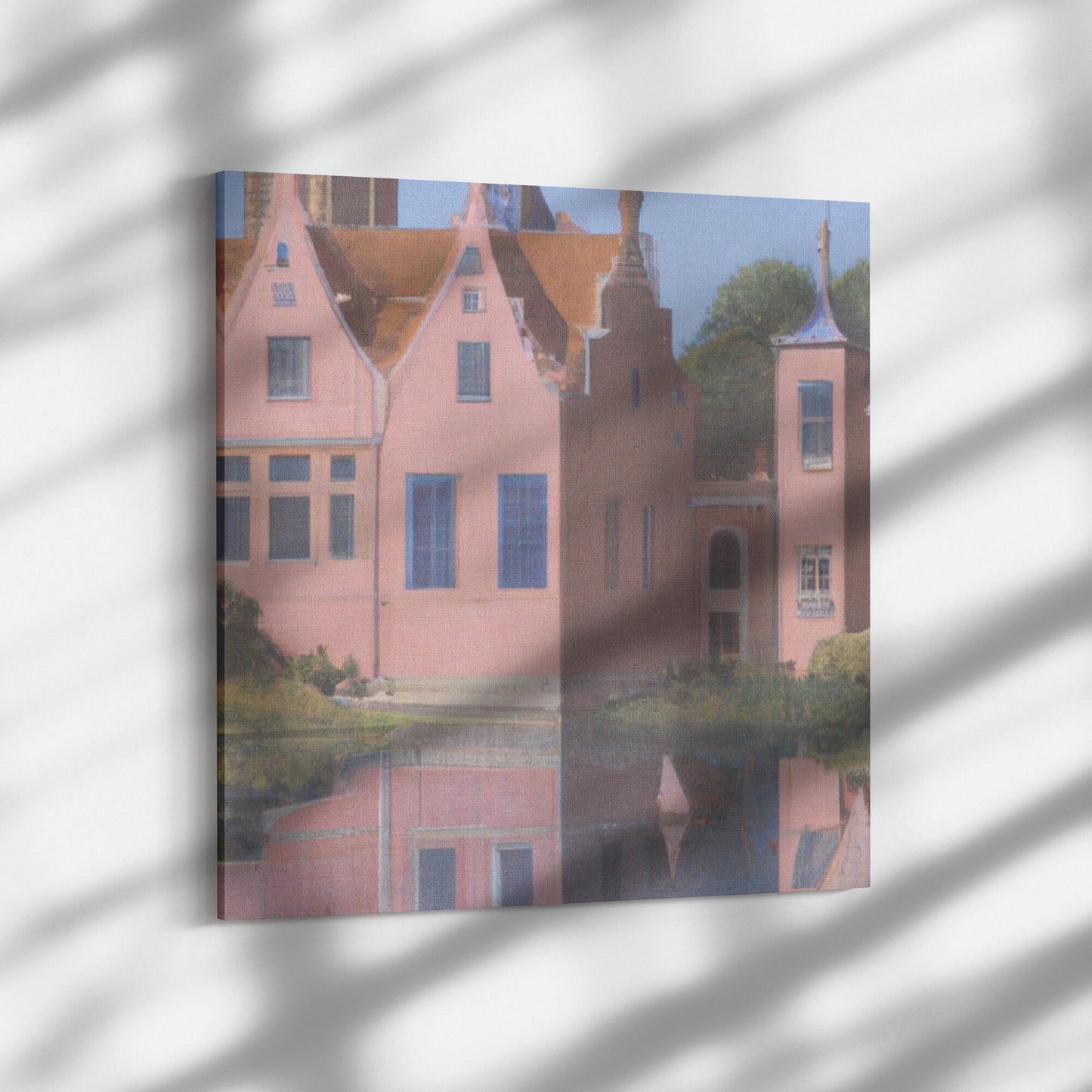Lake Victoria Series, Part IV, AI Generated Realist Landscape Painting of a Neo-Victorian Mansion and Mountain Lake