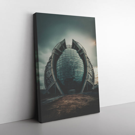 Lotus Building Print, Futuristic Architecture, Midjourney AI Architecture
