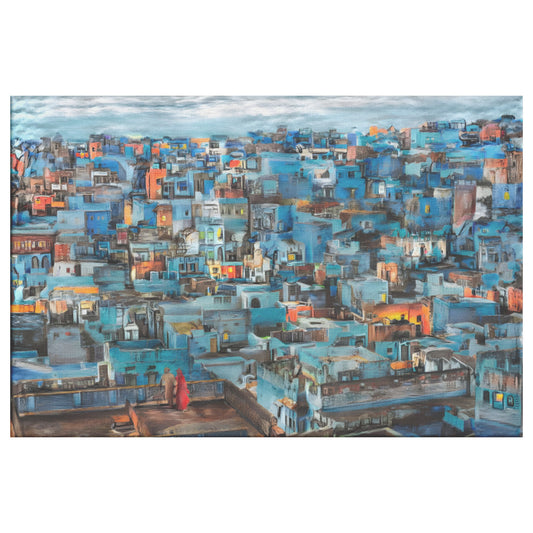 Painting of Jodhpur, The Blue City, AI Art
