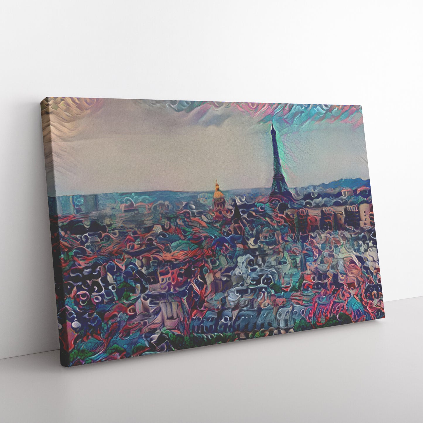 Paris Skyline Wall Art, Paris Painting, AI Art