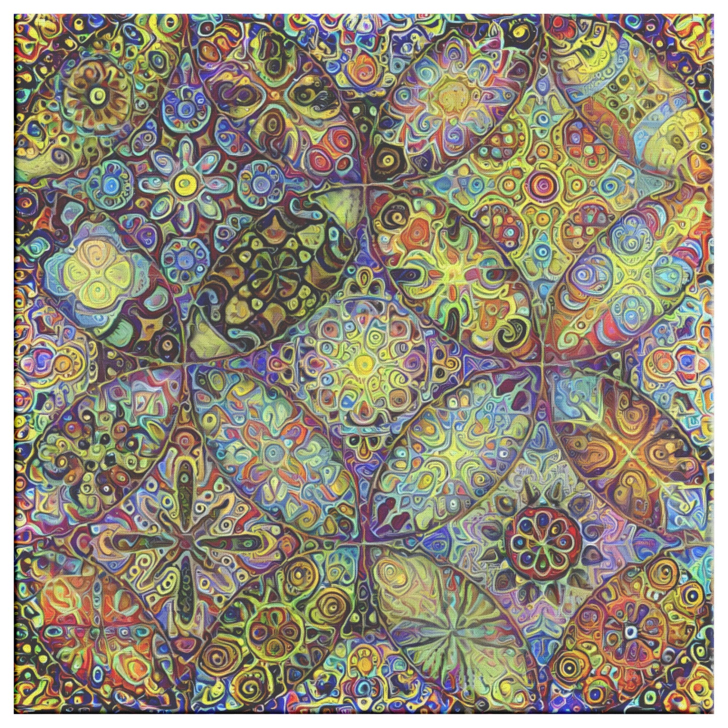 Rainbow Bohemian Pattern, Rainbow Seamless Pattern, AI Art