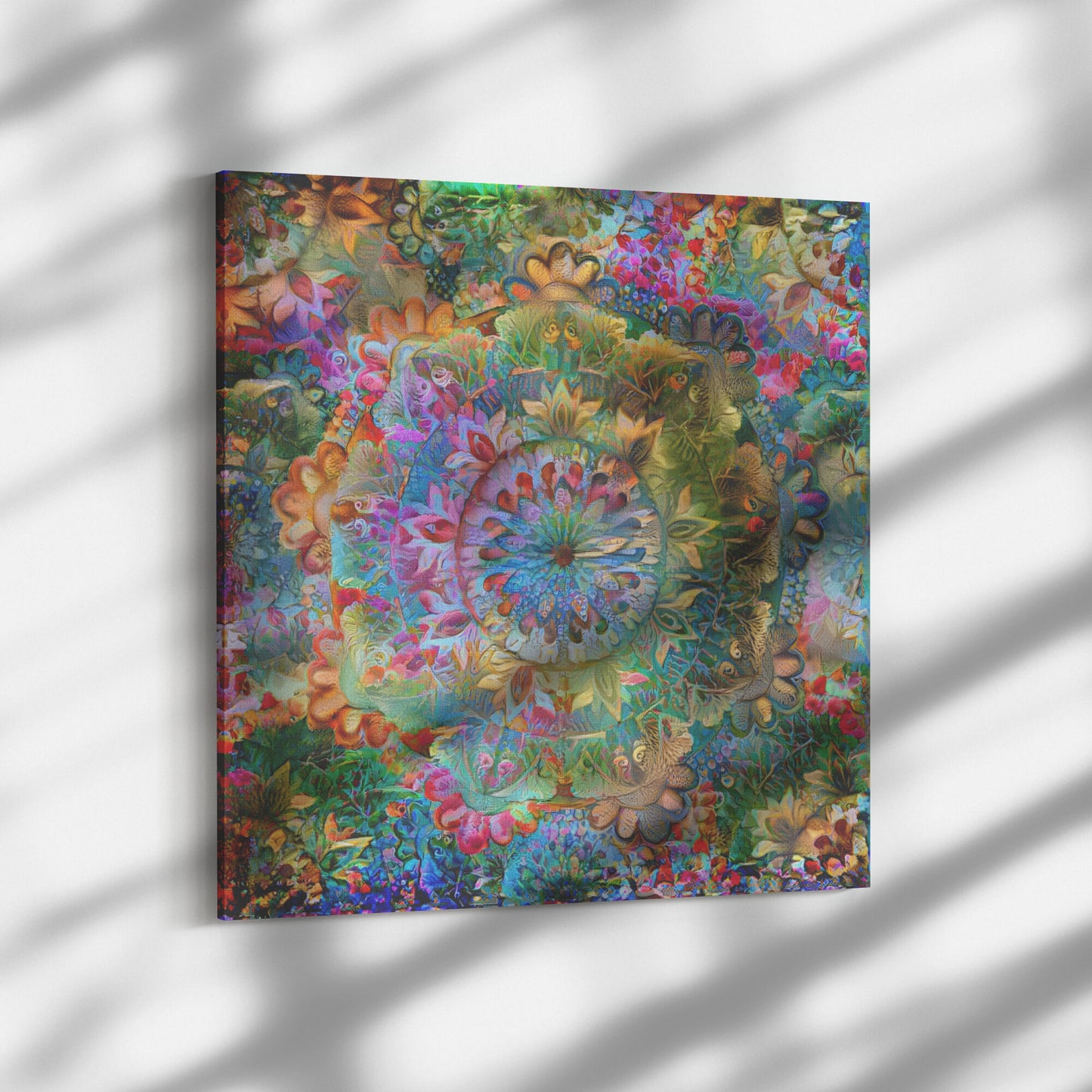 Rainbow Flower Mandala Pattern, Mandala Art, AI Art