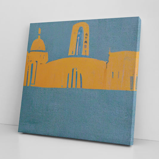 Sacre Coeur Montmartre Print, Minimalist Painting of Sacre Coeur Basilica