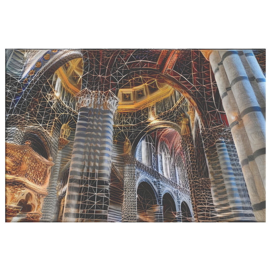 Siena Cathedral Fractal Art, AI Art