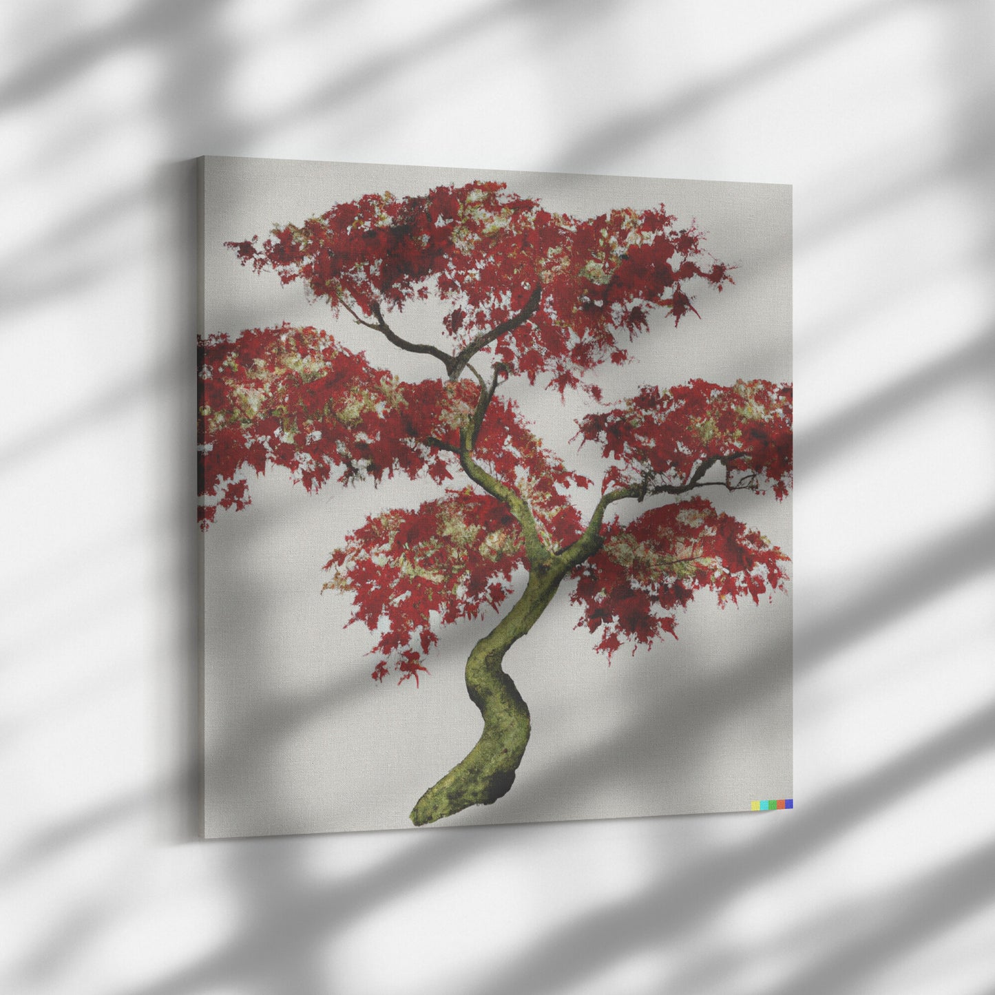 Sketch of a Japanese Maple Tree, DALL-E Art, Japanese Wall Decor