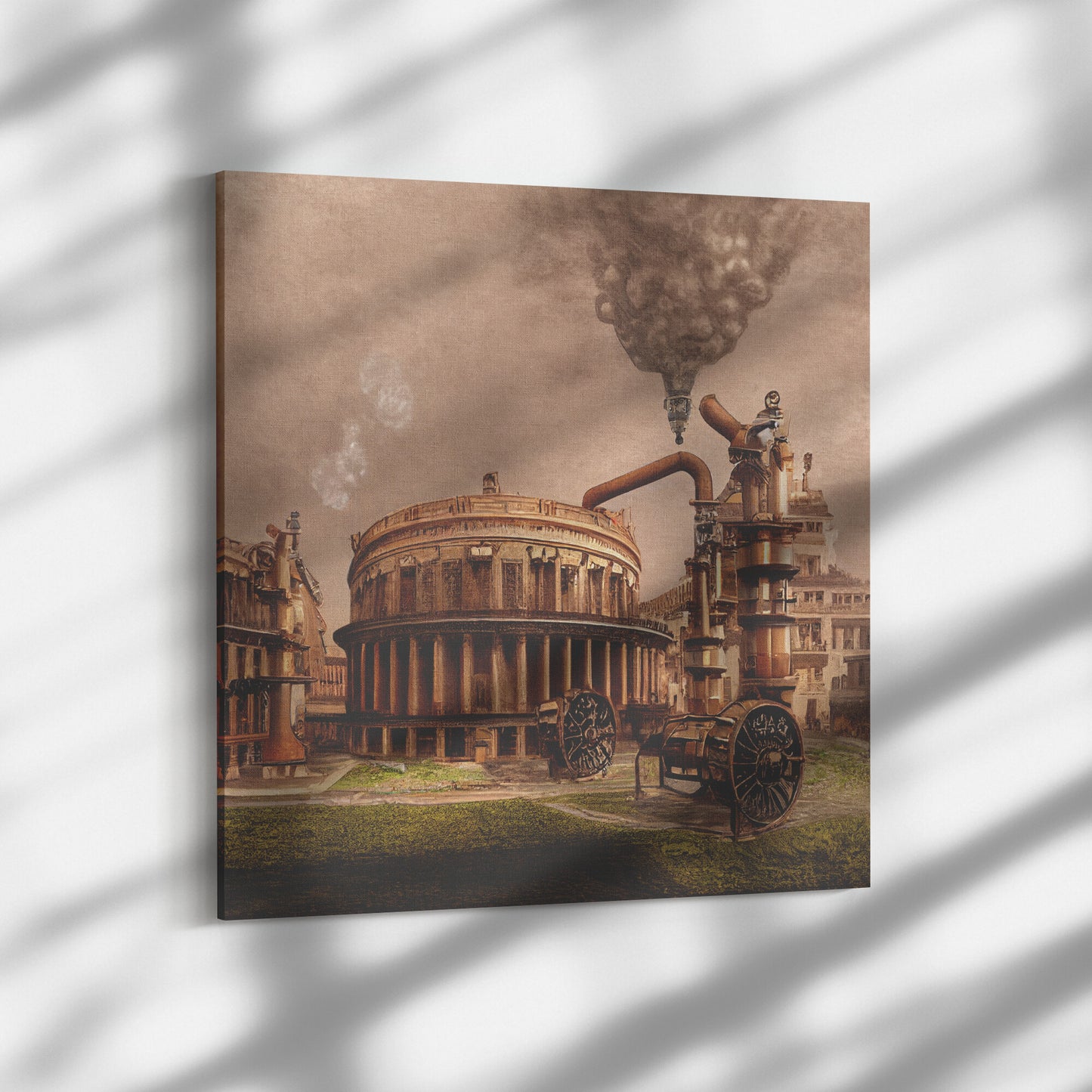Steampunk Concept Art, Ancient Rome Cityscape, Fantasy Architecture