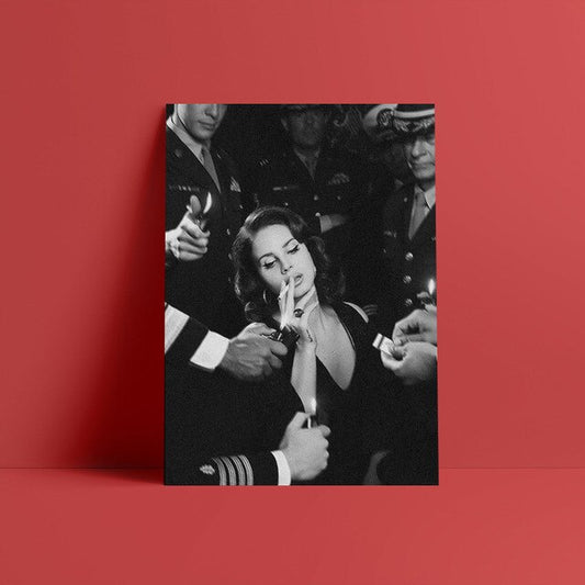 Lana Del Rey Black and White Poster