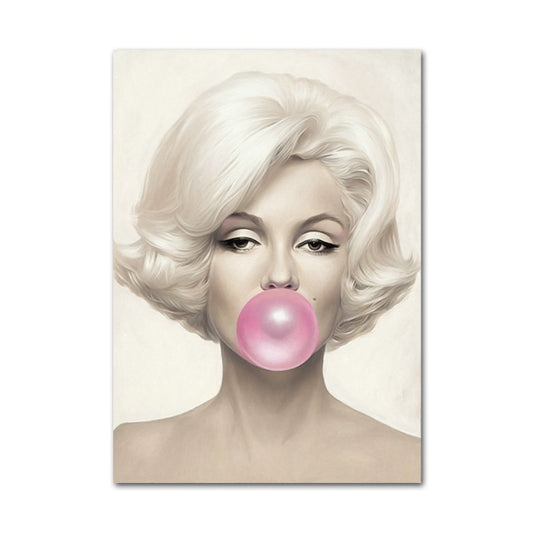 Marilyn Monroe Chewing Bubble Gum Pop Art Poster