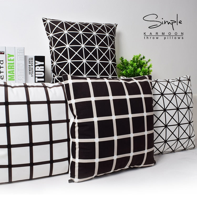 Grid Pattern Pillow Cover
