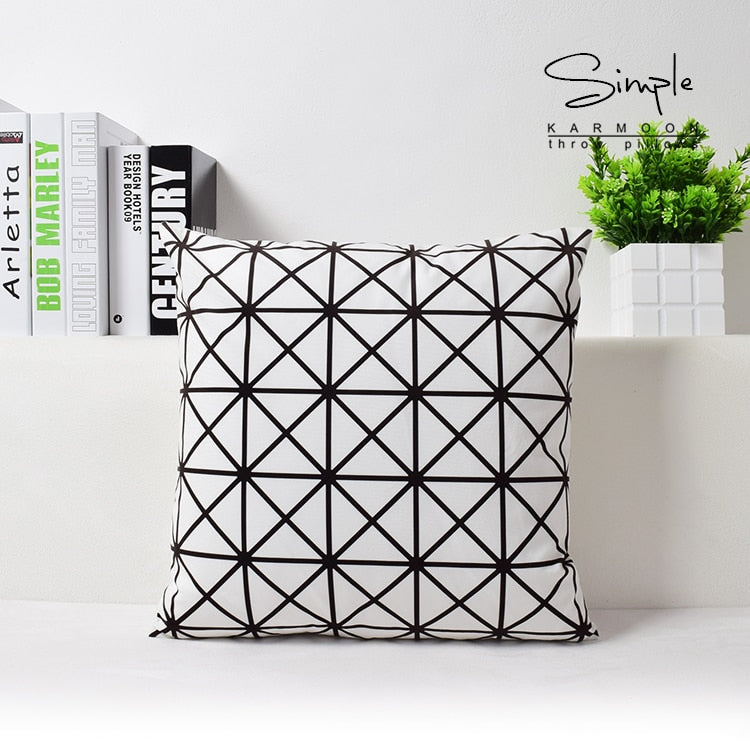 Grid Pattern Pillow Cover