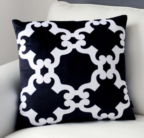 Black and White Geometric Pillow Cover