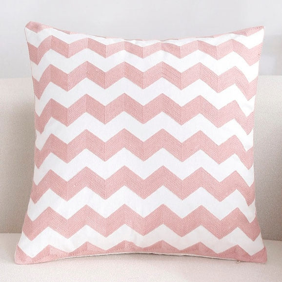 Mid Century Modern Soft Pink Geometric Pillow Cover