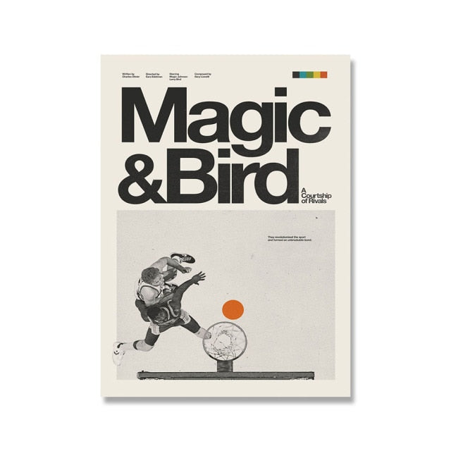 Magic and Bird Midcentury Modern Poster Wall Decor