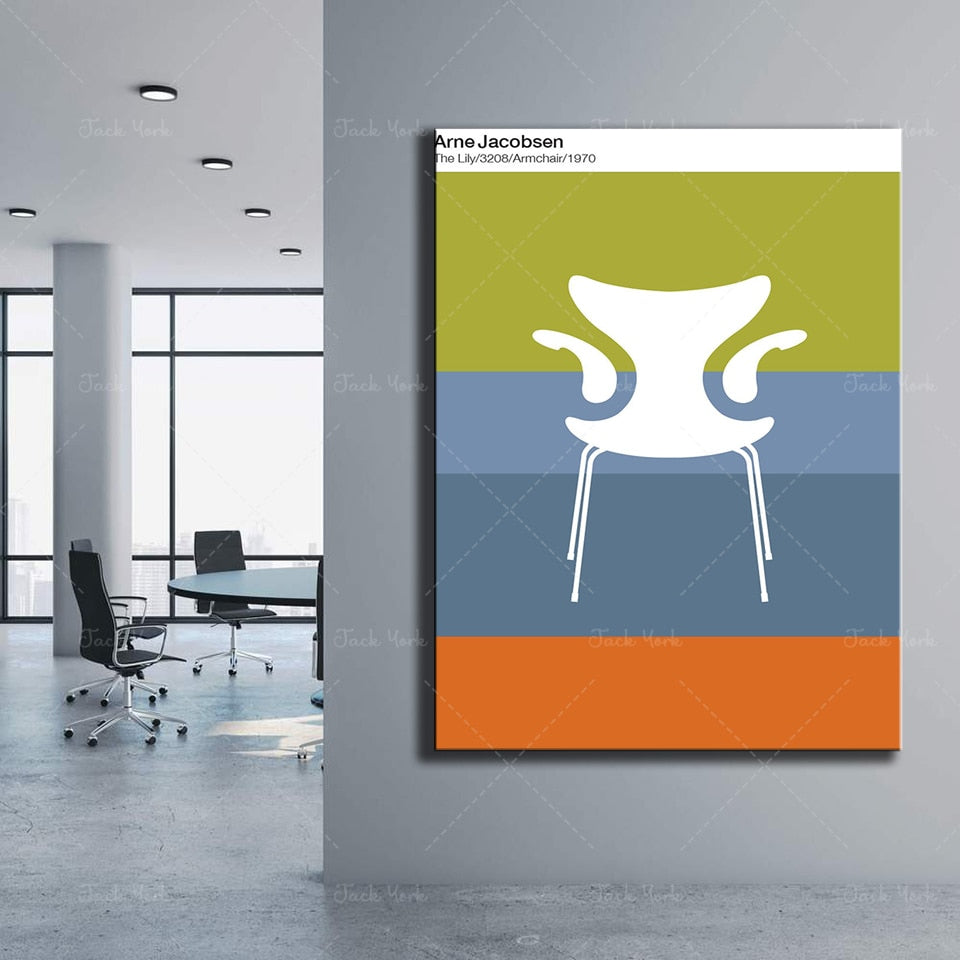 Midcentury Modern Chair Poster Wall Decor